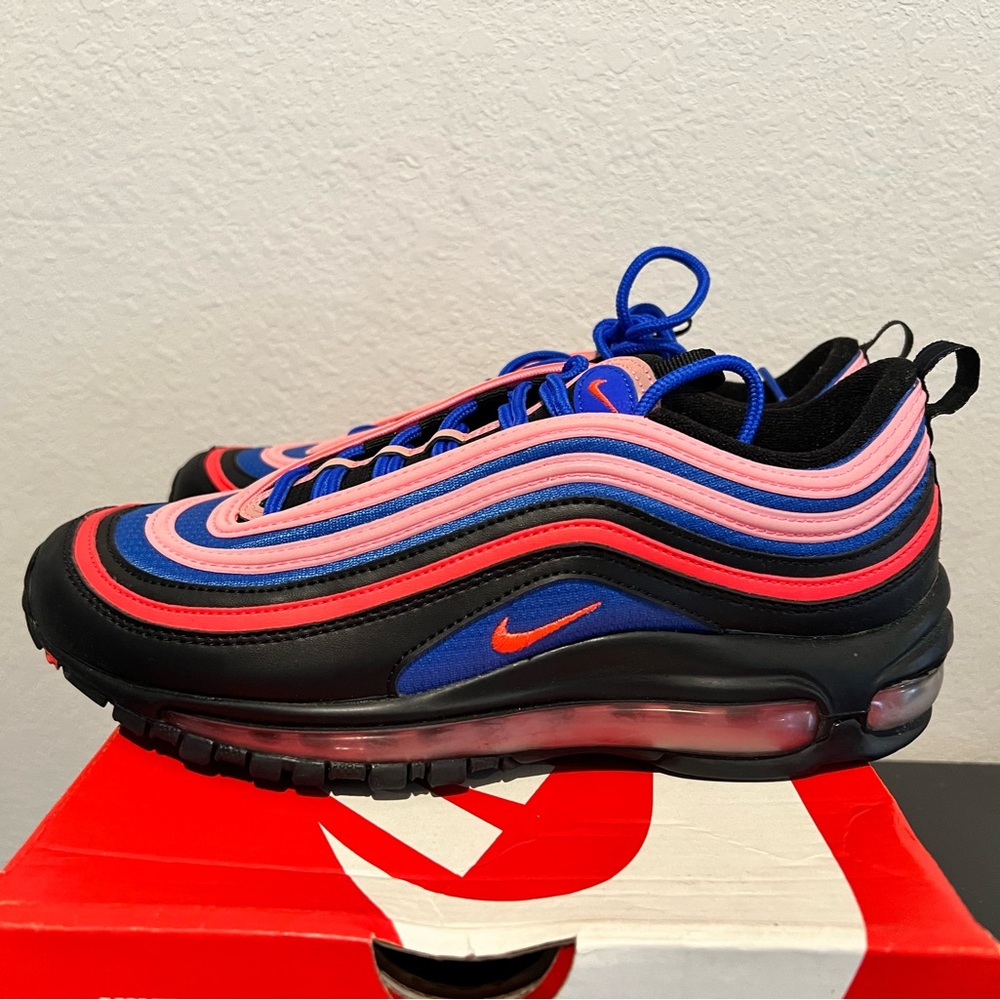 Nike Air Max 97 in Red, Pink, and Blue